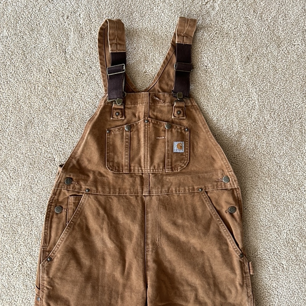 Carhartt Women’s Bib Overalls, Carhartt Gold, W’s Small Short